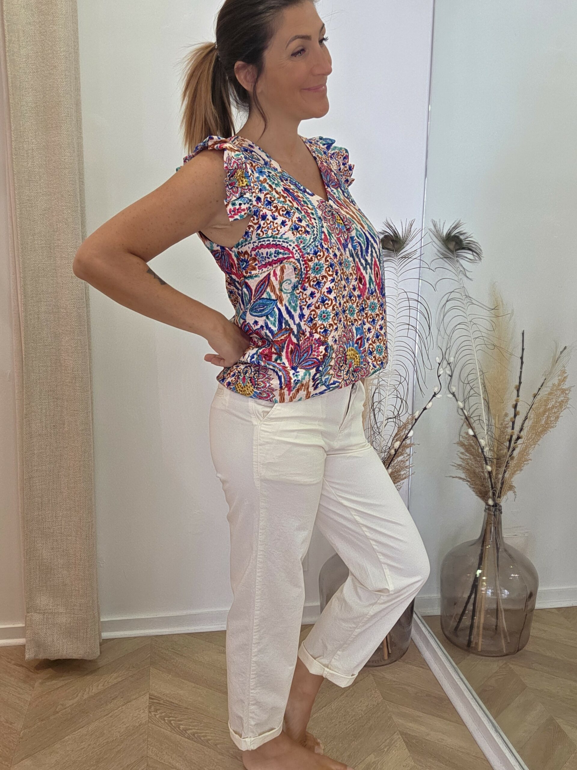 Pantalon Benet  blanc cassé 🇵🇹