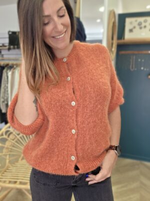 Gilet Manille manches courtes brique 🇮🇹