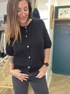 Gilet Manille manches courtes noir 🇮🇹