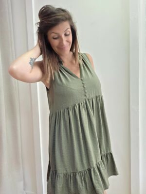 Robe Dina kaki – Image 2