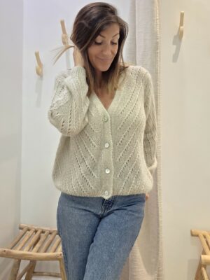 Gilet ajouré Maya 🇮🇹 beige – Image 2