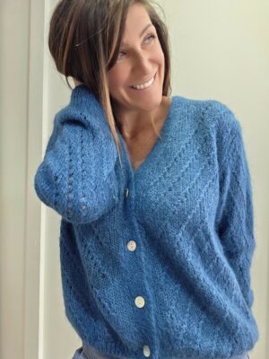 Gilet ajouré Maya 🇮🇹 bleu pavone