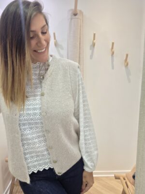 Gilet maille Alice écru 🇮🇹