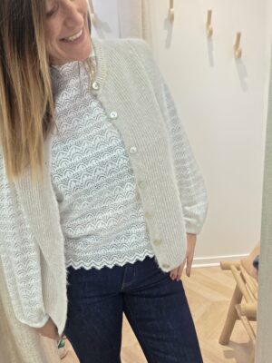 Gilet maille Alice écru 🇮🇹 – Image 2