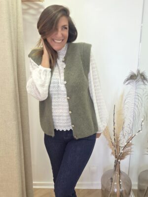 Gilet maille Alice kaki 🇮🇹