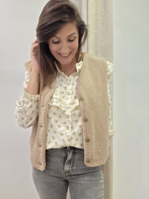 Gilet sans manches Moutmout taupe