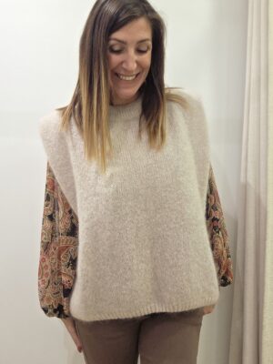 Maille Camille sans manches 🇮🇹 beige – Image 2