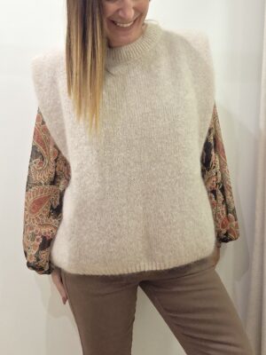 Maille Camille sans manches 🇮🇹 beige