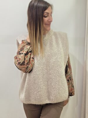Maille Camille sans manches 🇮🇹 beige – Image 3