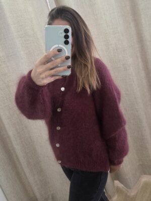 Gilet maille Doudou bordeaux 🇮🇹 – Image 2