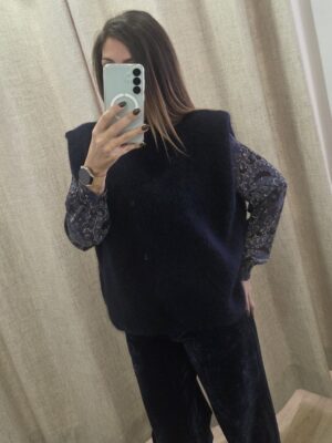 Maille Camille sans manches 🇮🇹 marine – Image 2