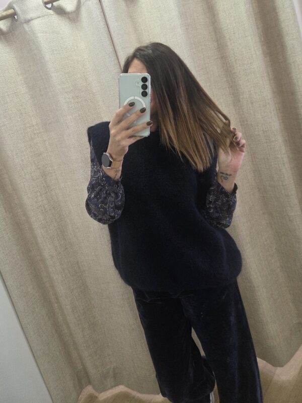 Maille Camille sans manches 🇮🇹 marine
