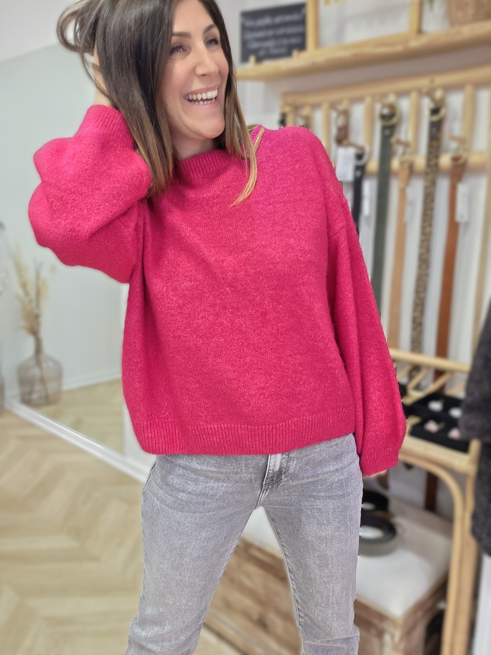 Pull Maelys framboise