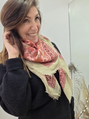 Grand foulard indien 100% laine – Image 2
