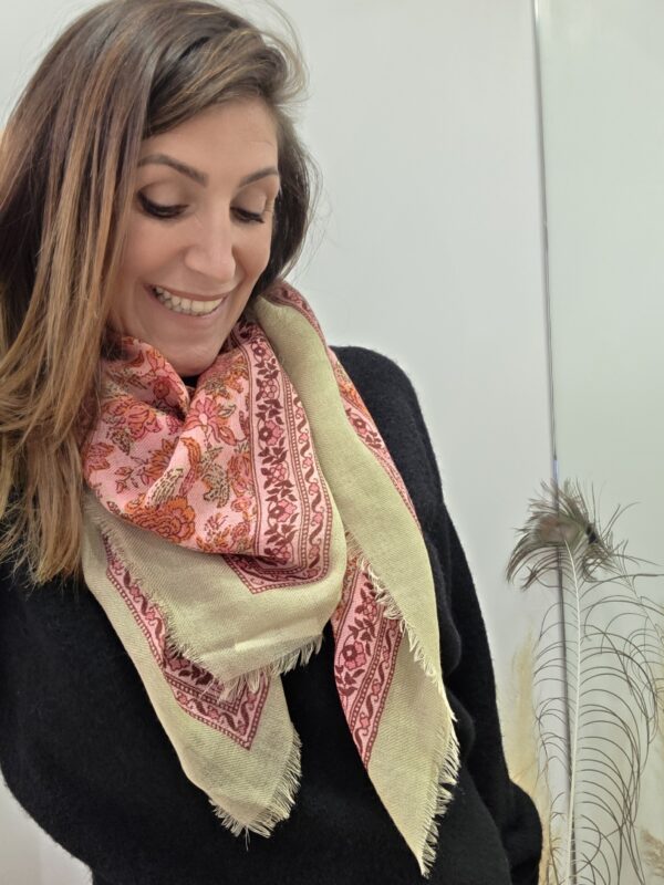 Grand foulard indien 100% laine