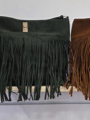 Sac à franges Diana vert sapin