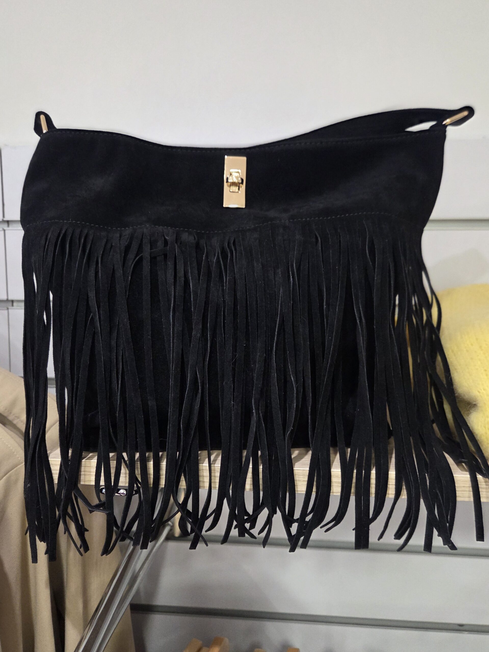 Sac à franges Diana noir