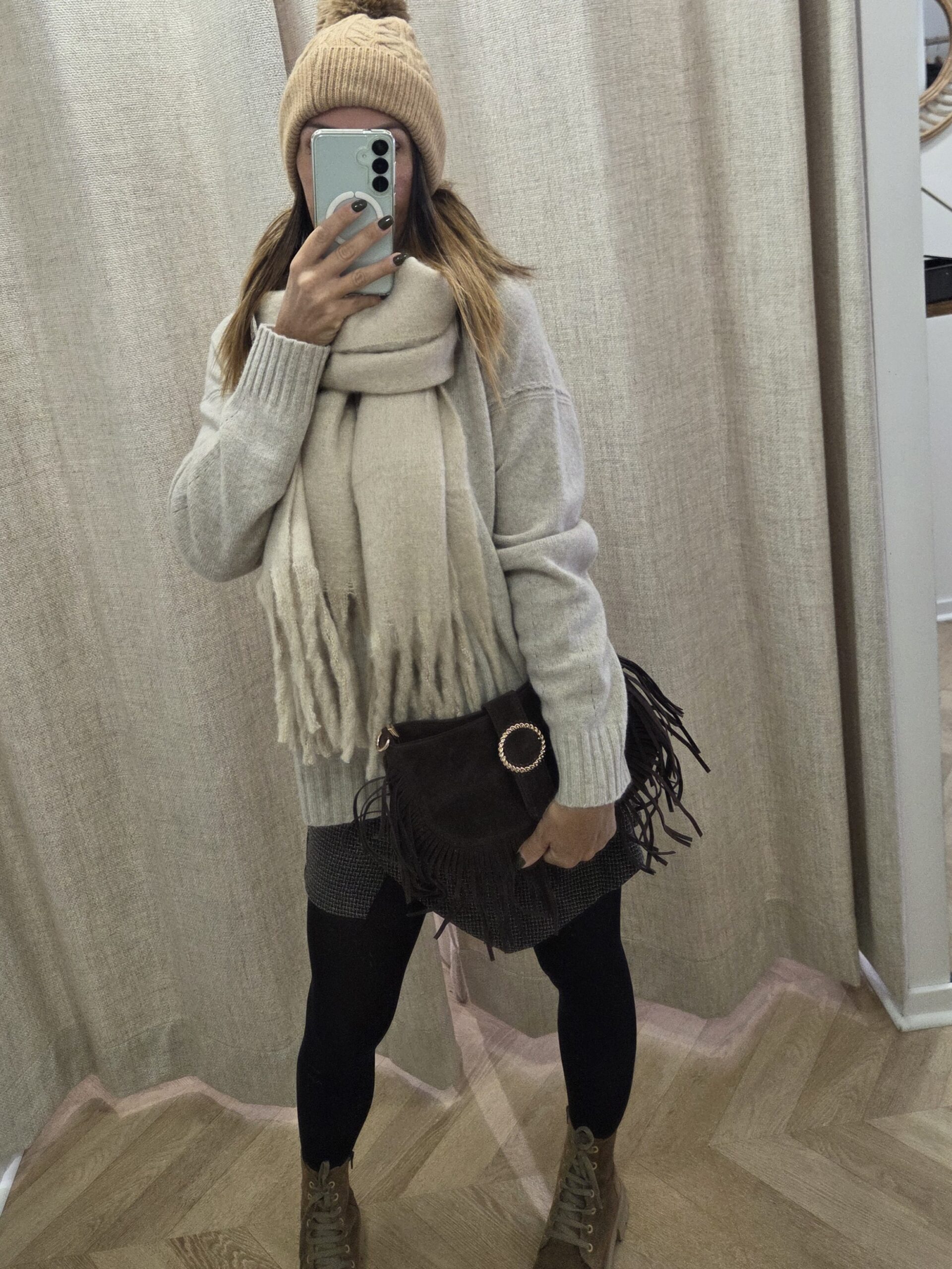 Sac à franges Alana chocolat – Image 3