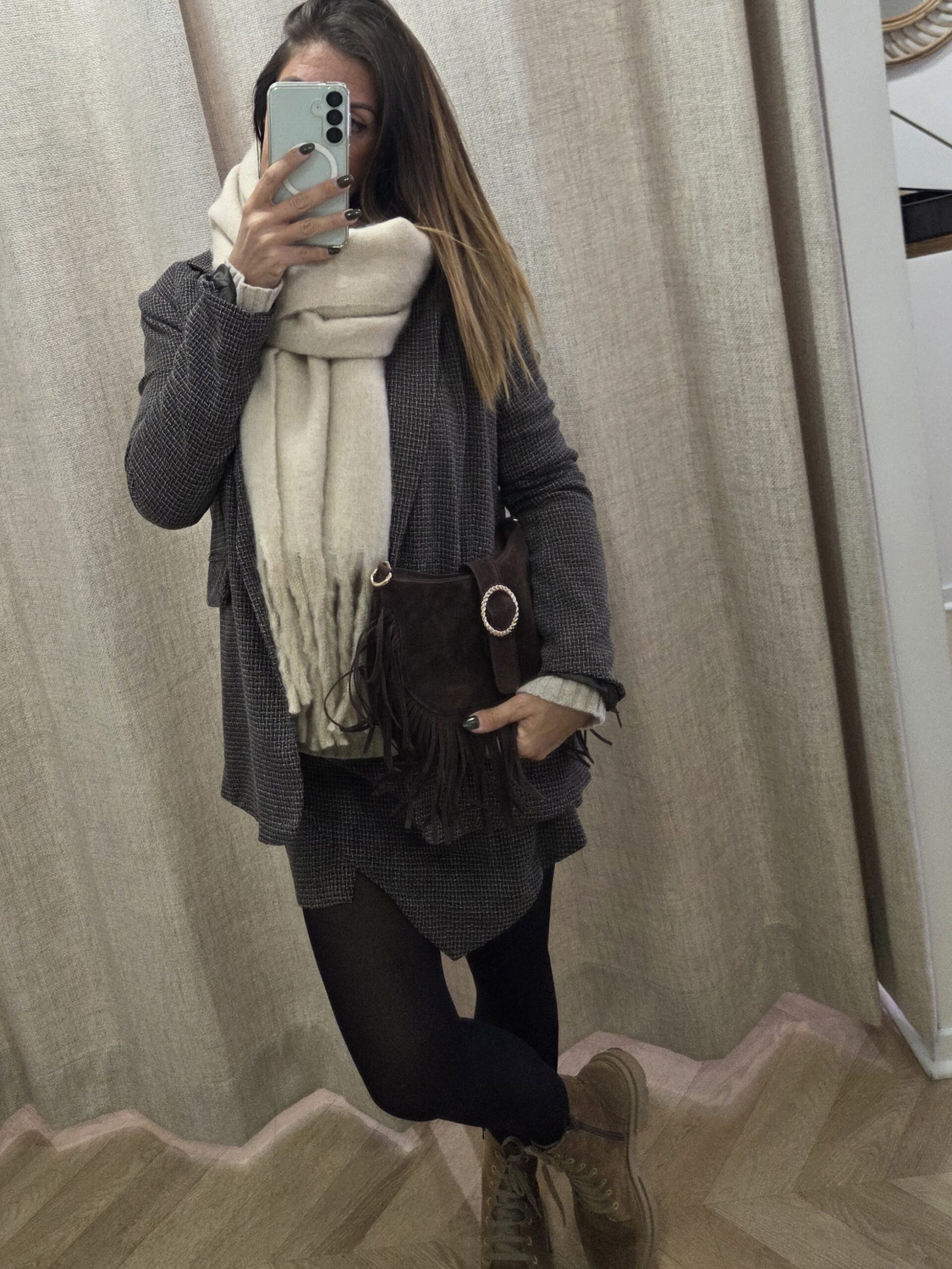 Sac à franges Alana chocolat – Image 2