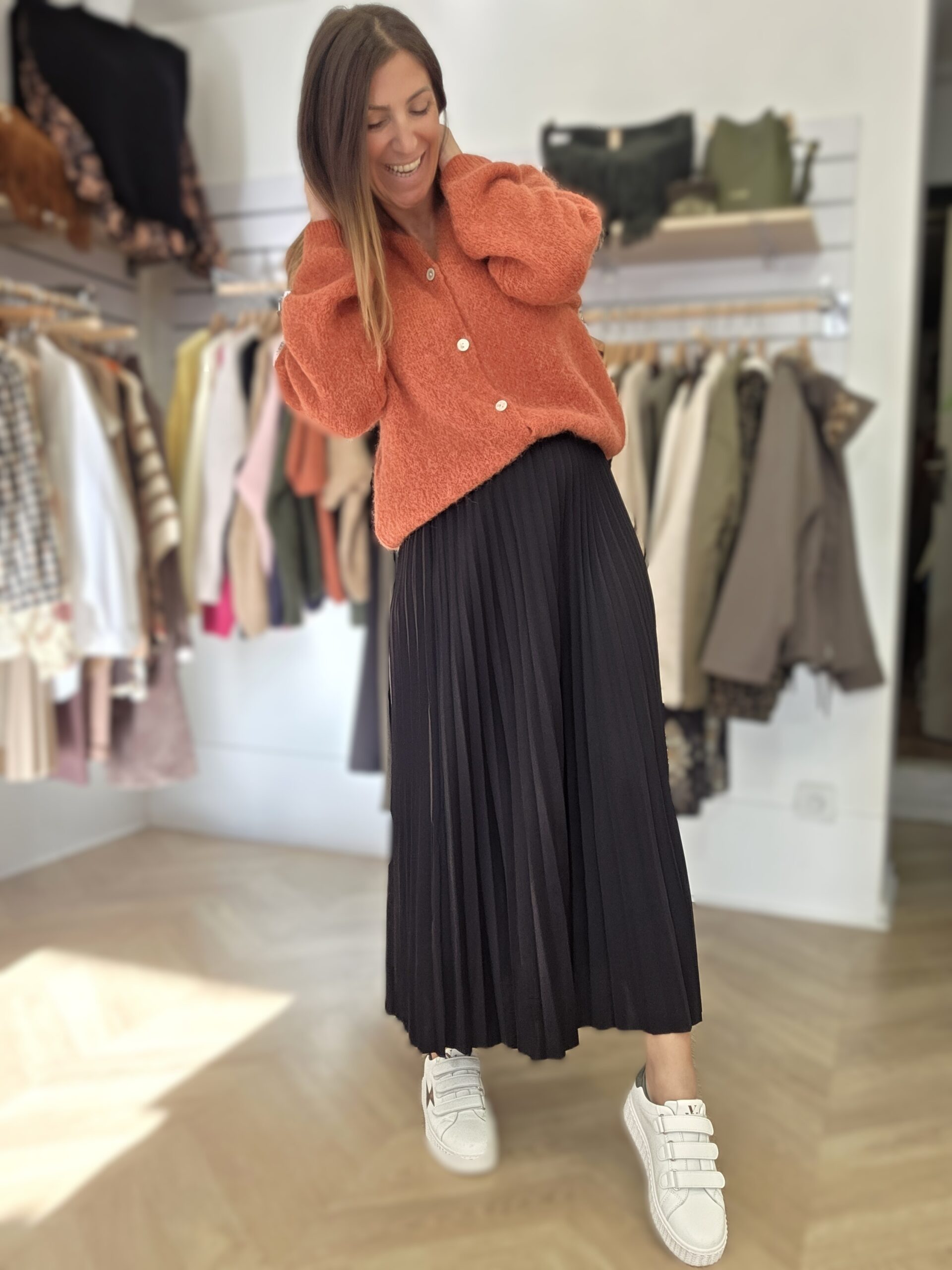 Jupe plissée Eugenie noir