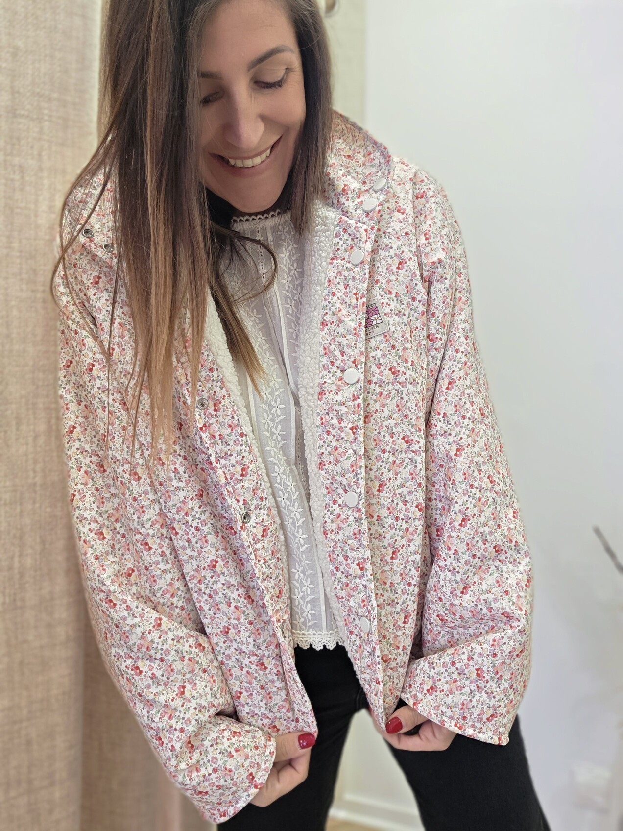 Veste Bear réversible portée fermée, vue de face, taille SM