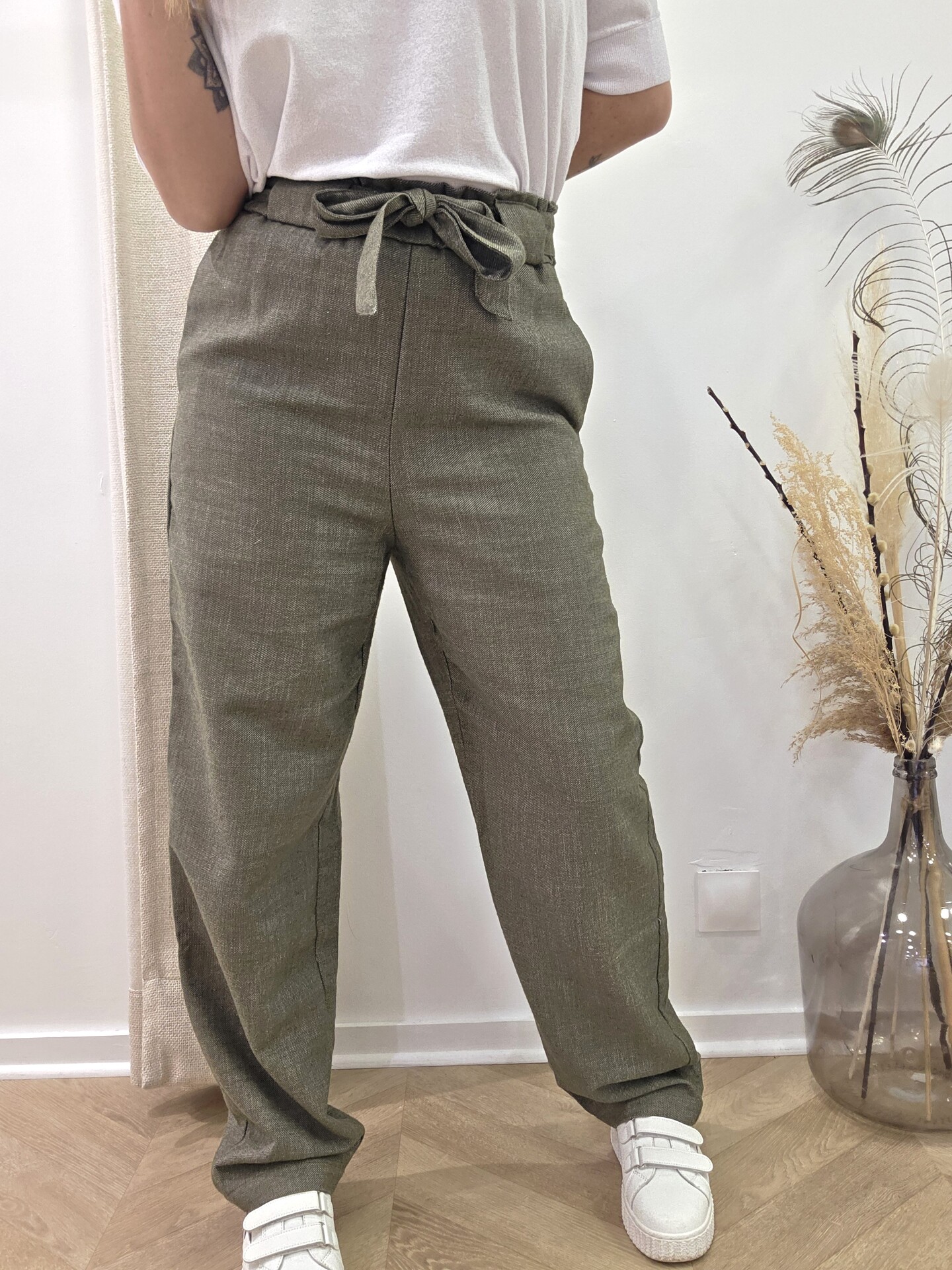 Pantalon Oriane – kaki – Image 2