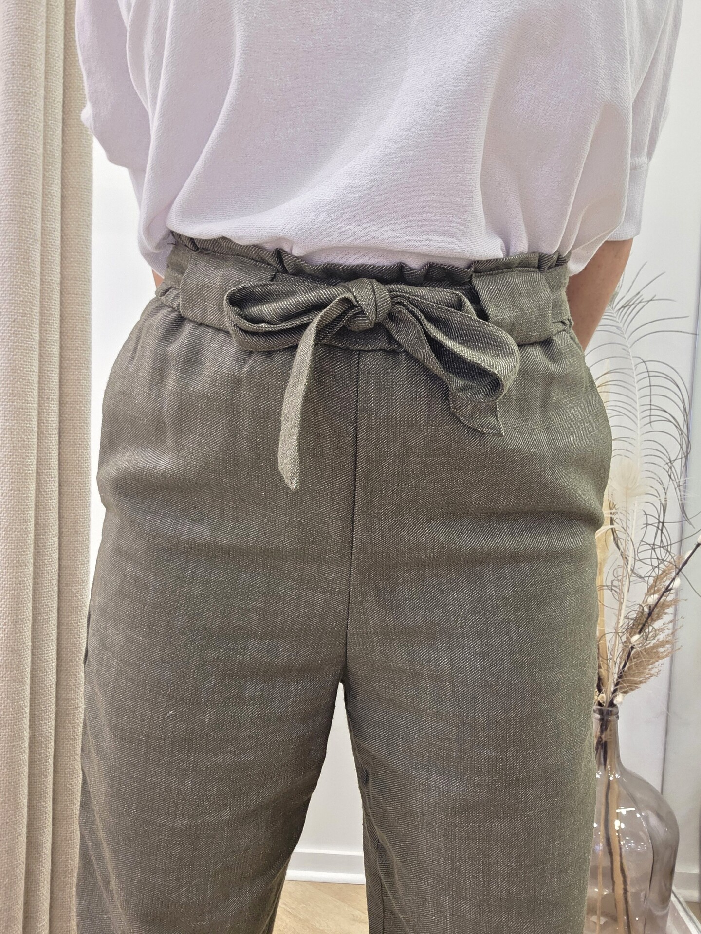Pantalon Oriane – kaki – Image 4