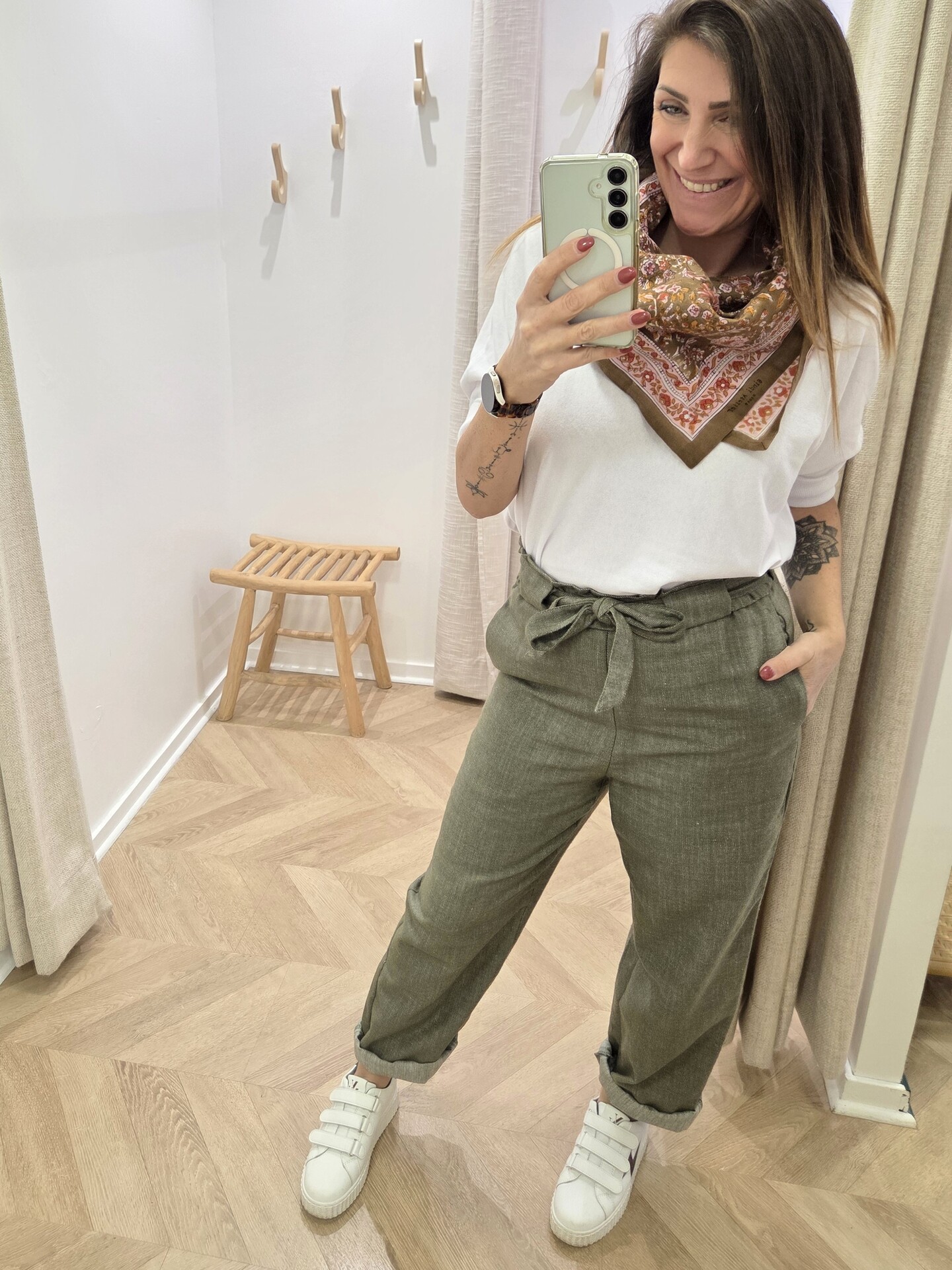 Pantalon Oriane – kaki – Image 5