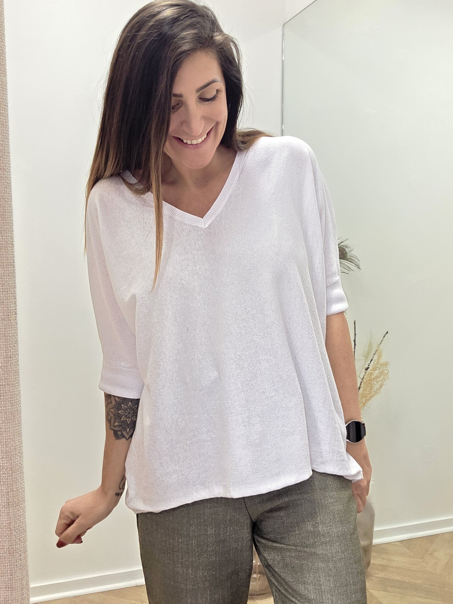 Pull Hesalia blanc