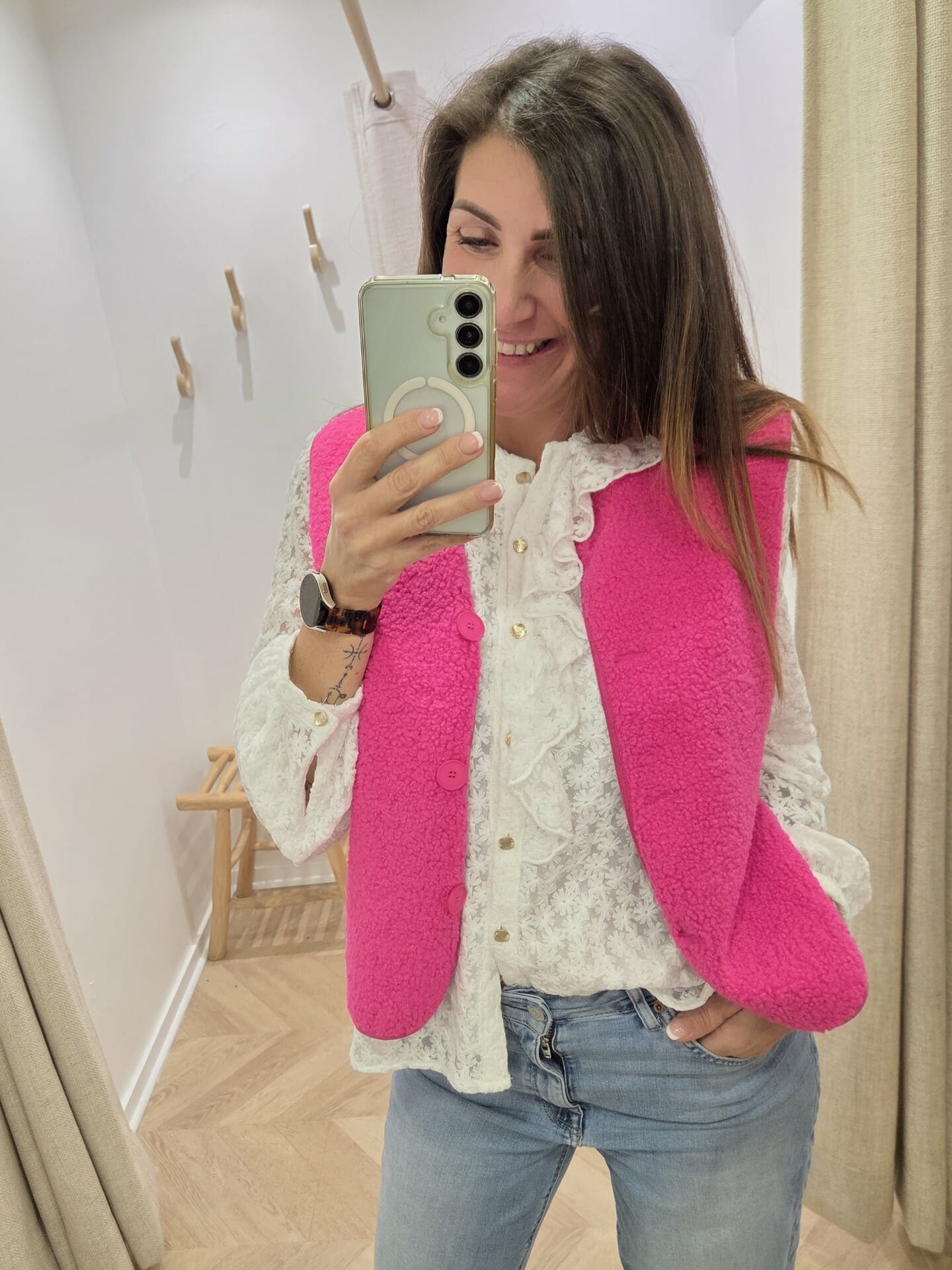 Gilet Anis rose