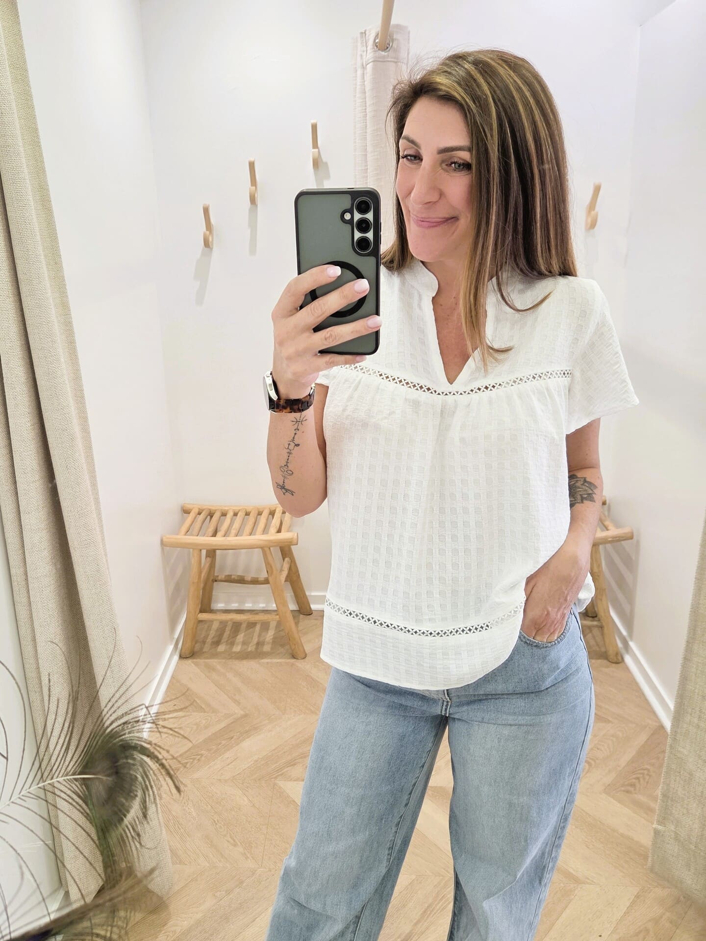 Blouse Lucy blanche fluide – Image 3