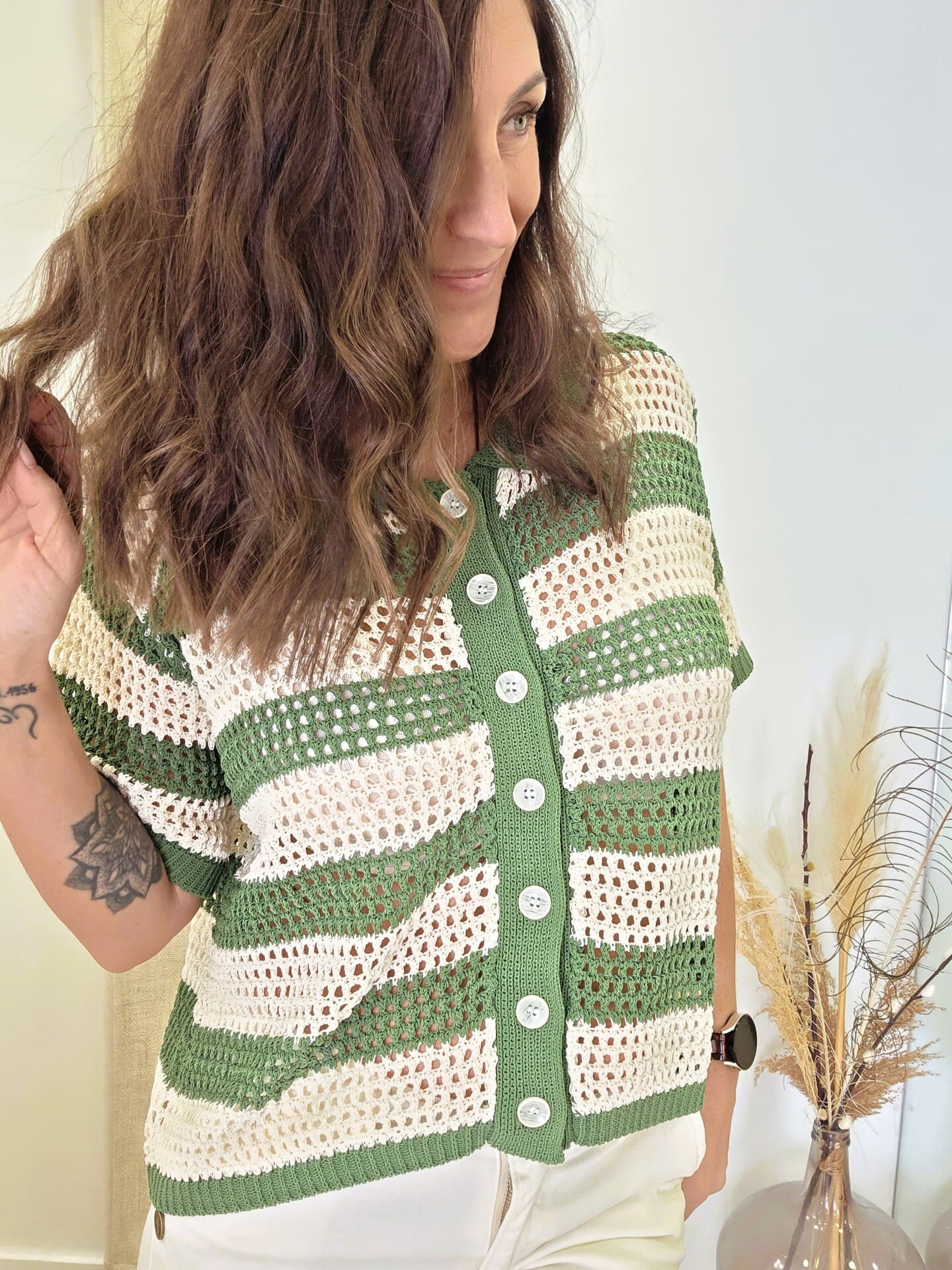 Polo crochet Vito vert