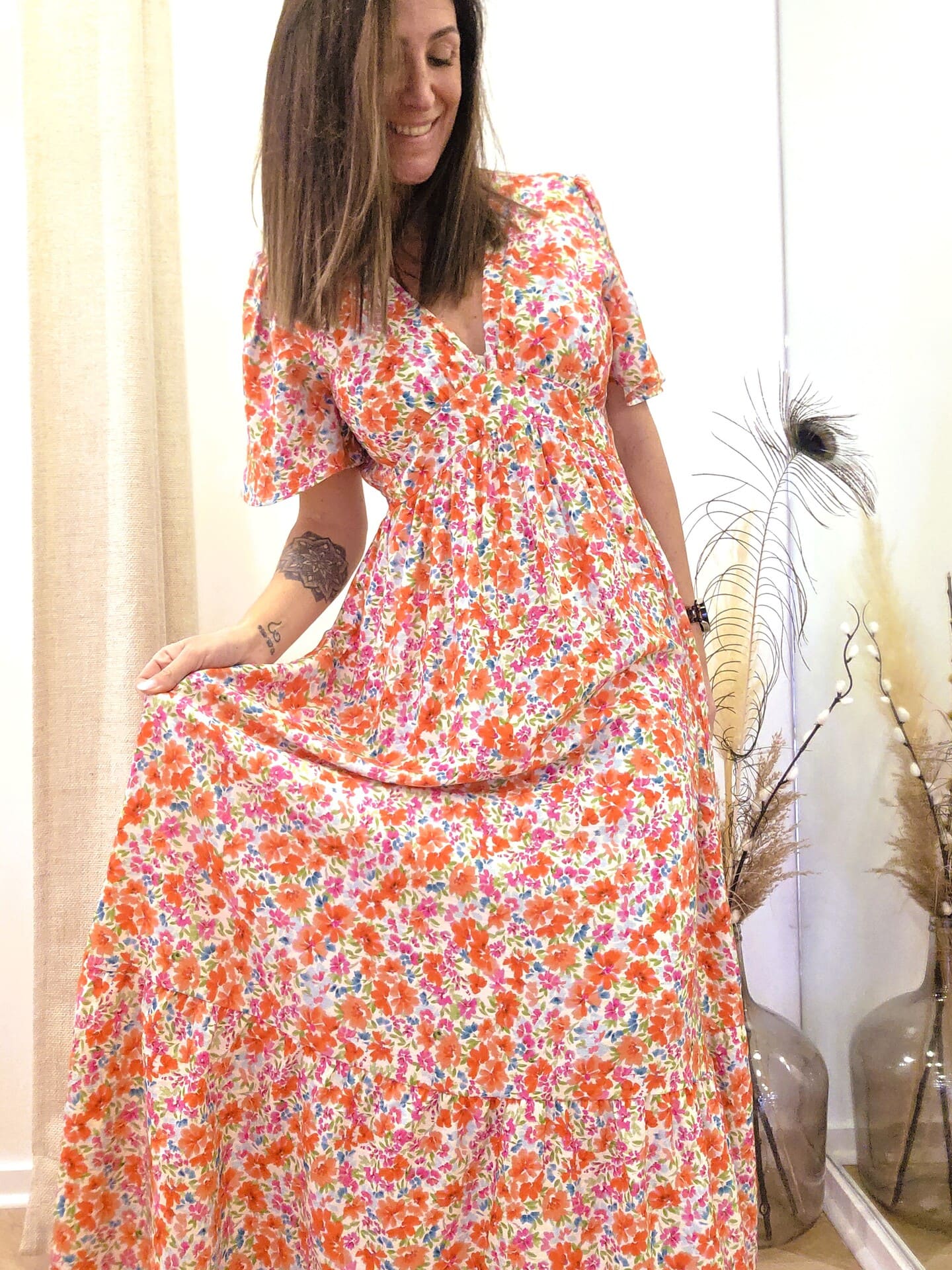 Robe Sofia fleurie fluide en viscose 🇫🇷