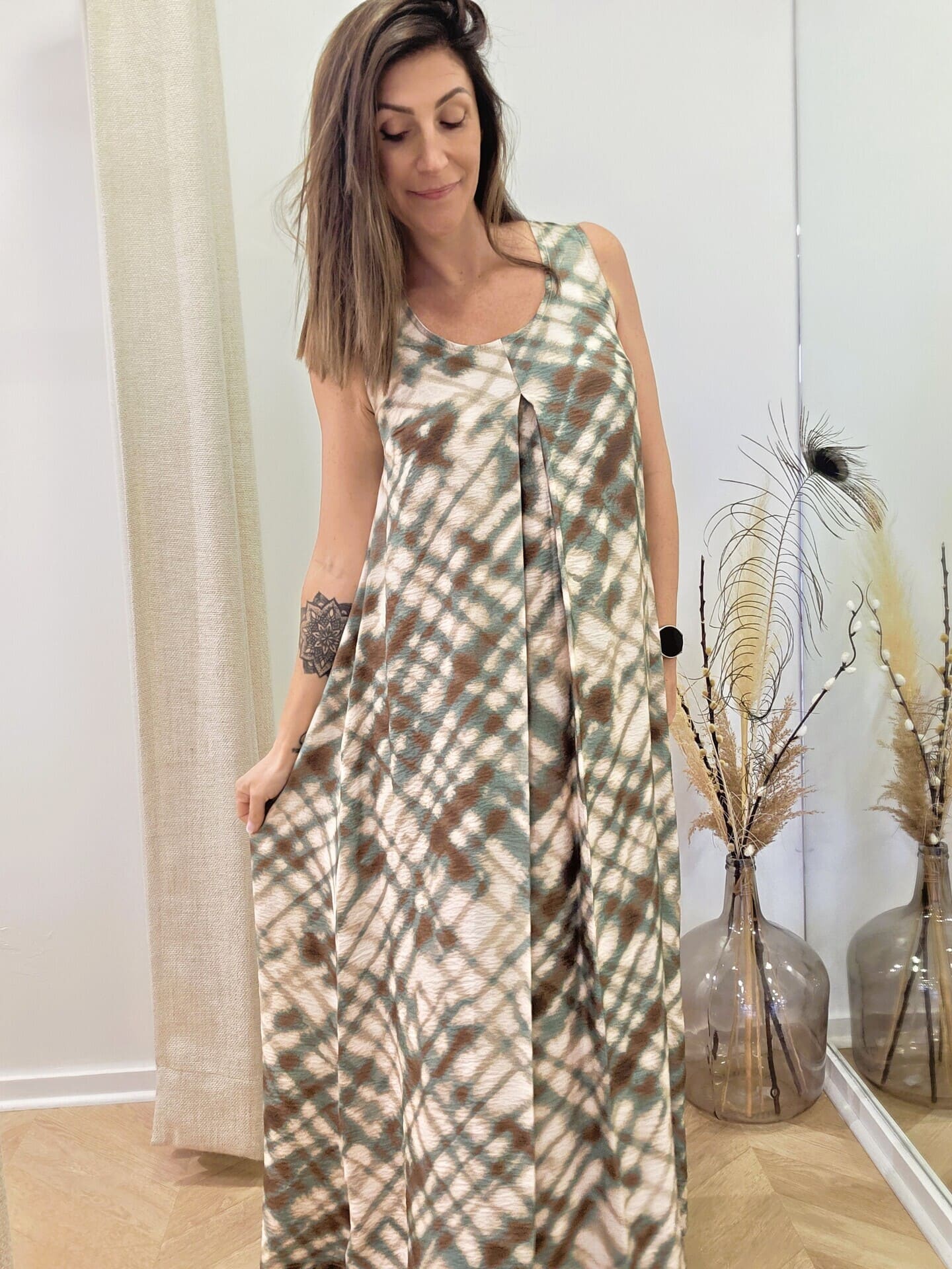 Robe Pia fluide imprimé en viscose 🇮🇹