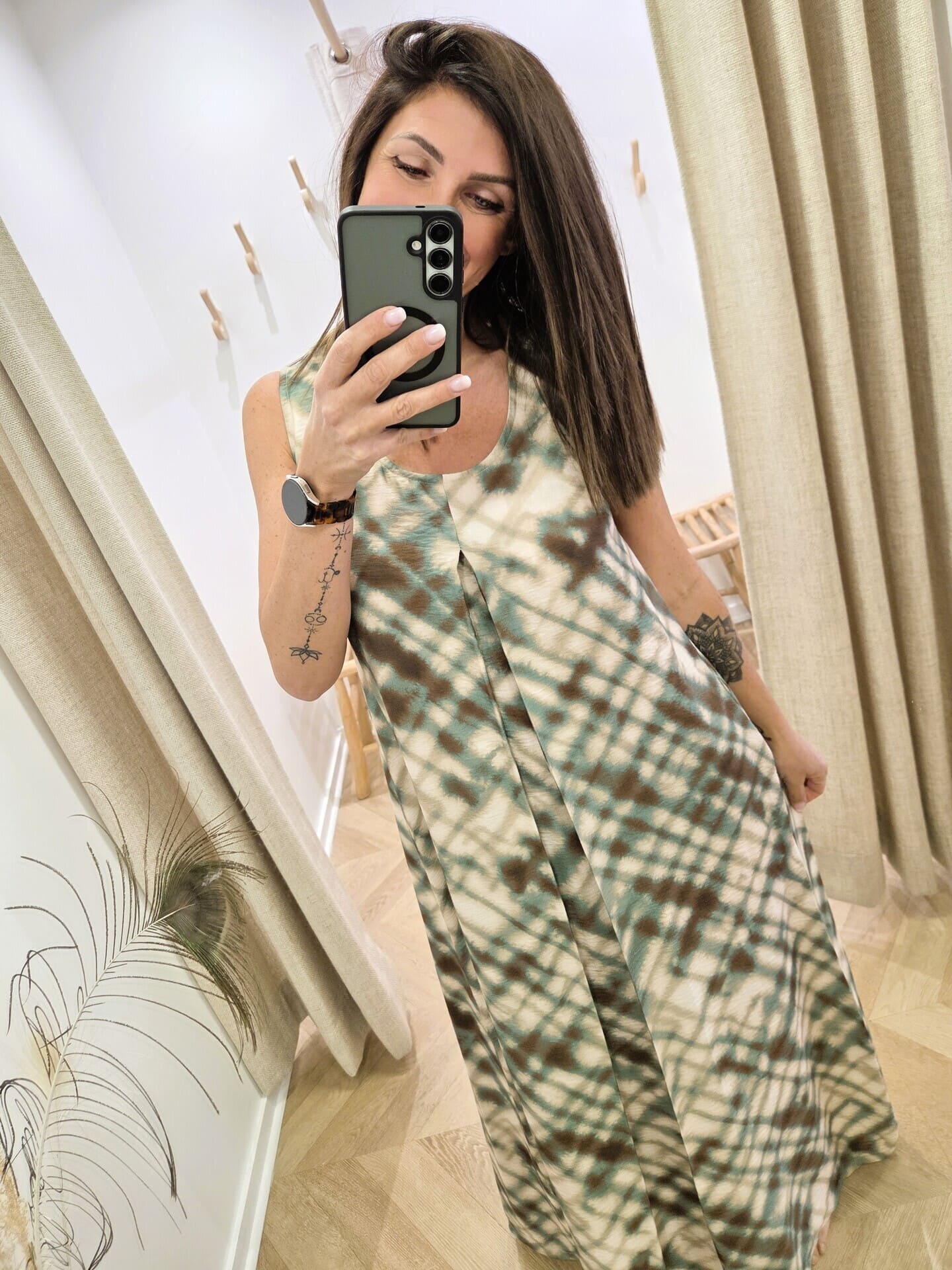 Robe Pia fluide imprimé en viscose 🇮🇹 – Image 2