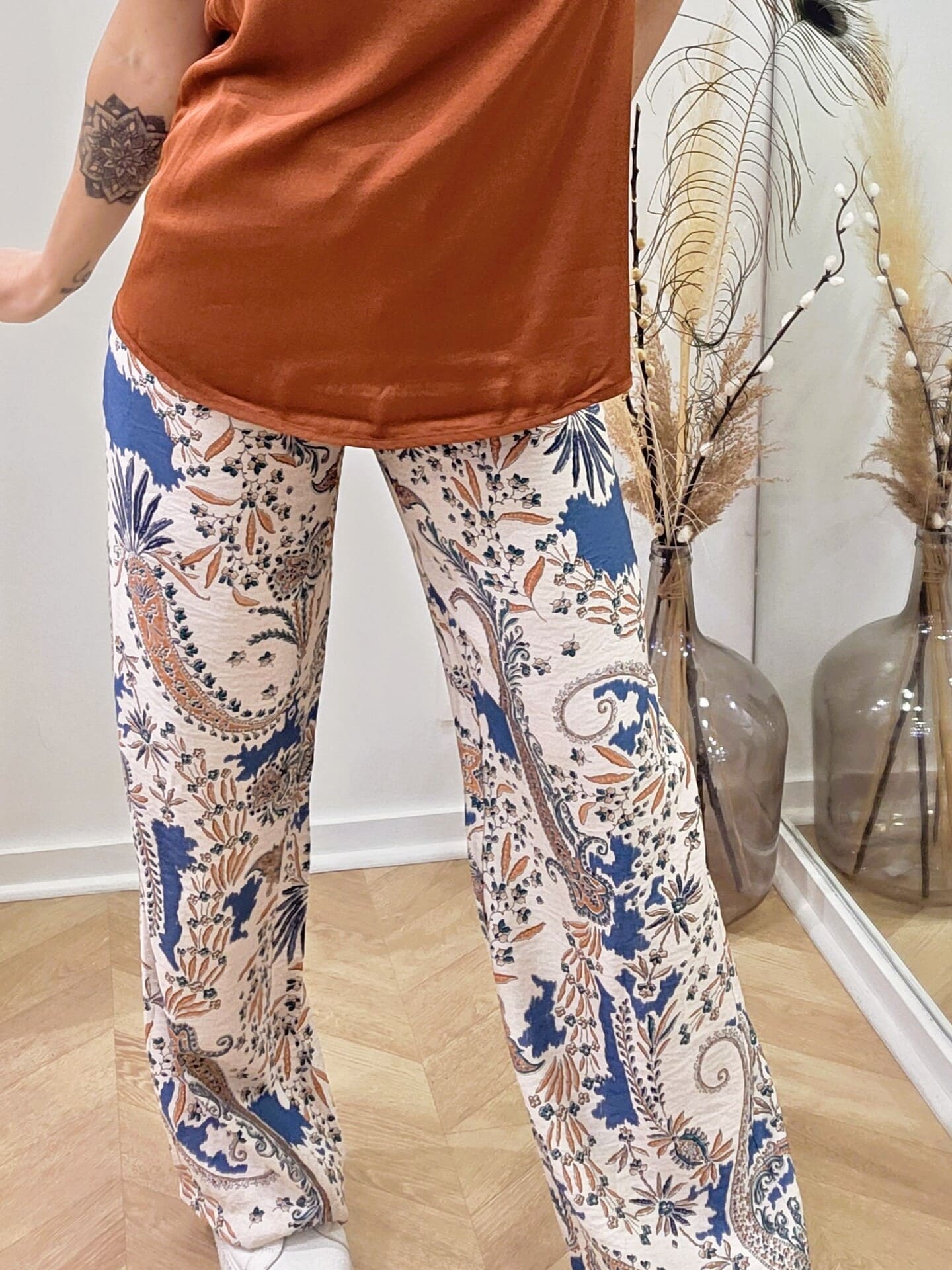 Pantalon Giacomo fluide imprimé en viscose 🇮🇹