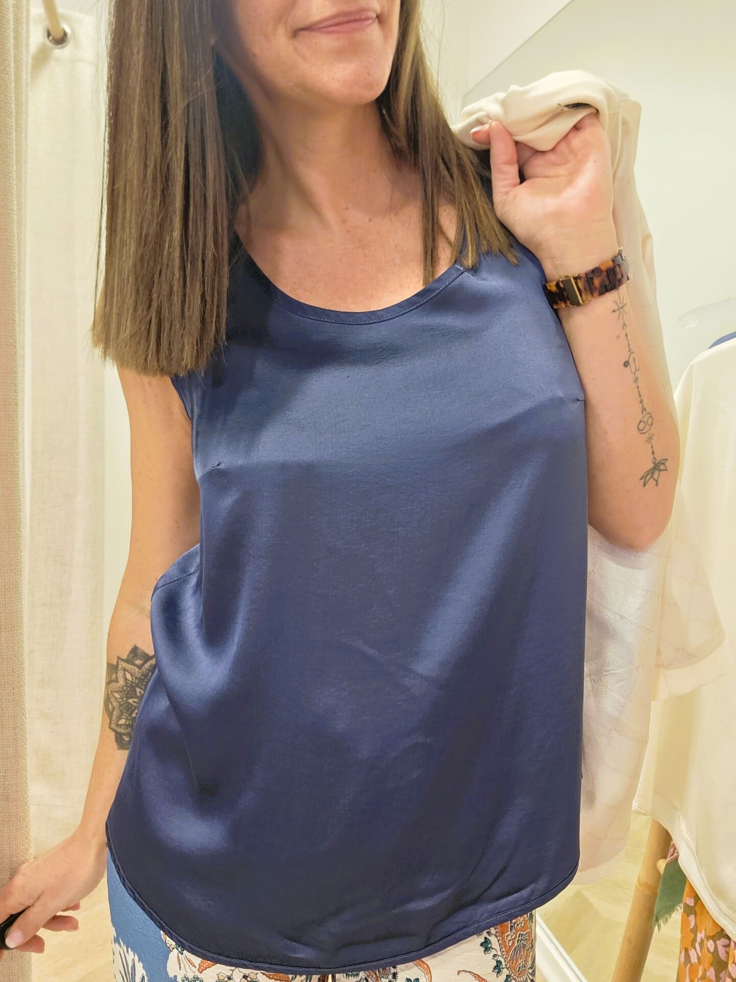 Top Andrea marine en viscose fluide 🇮🇹