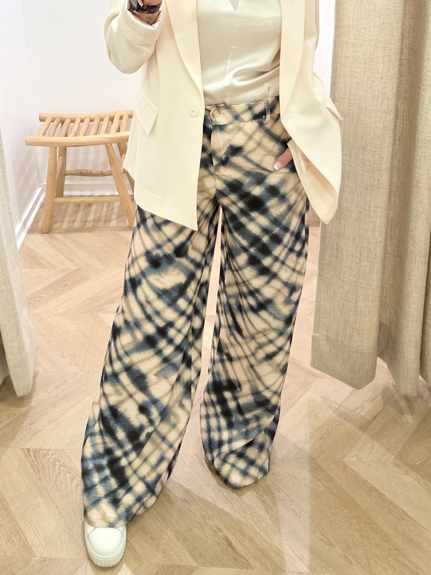 Pantalon Lorenzo fluide imprimé en viscose 🇮🇹