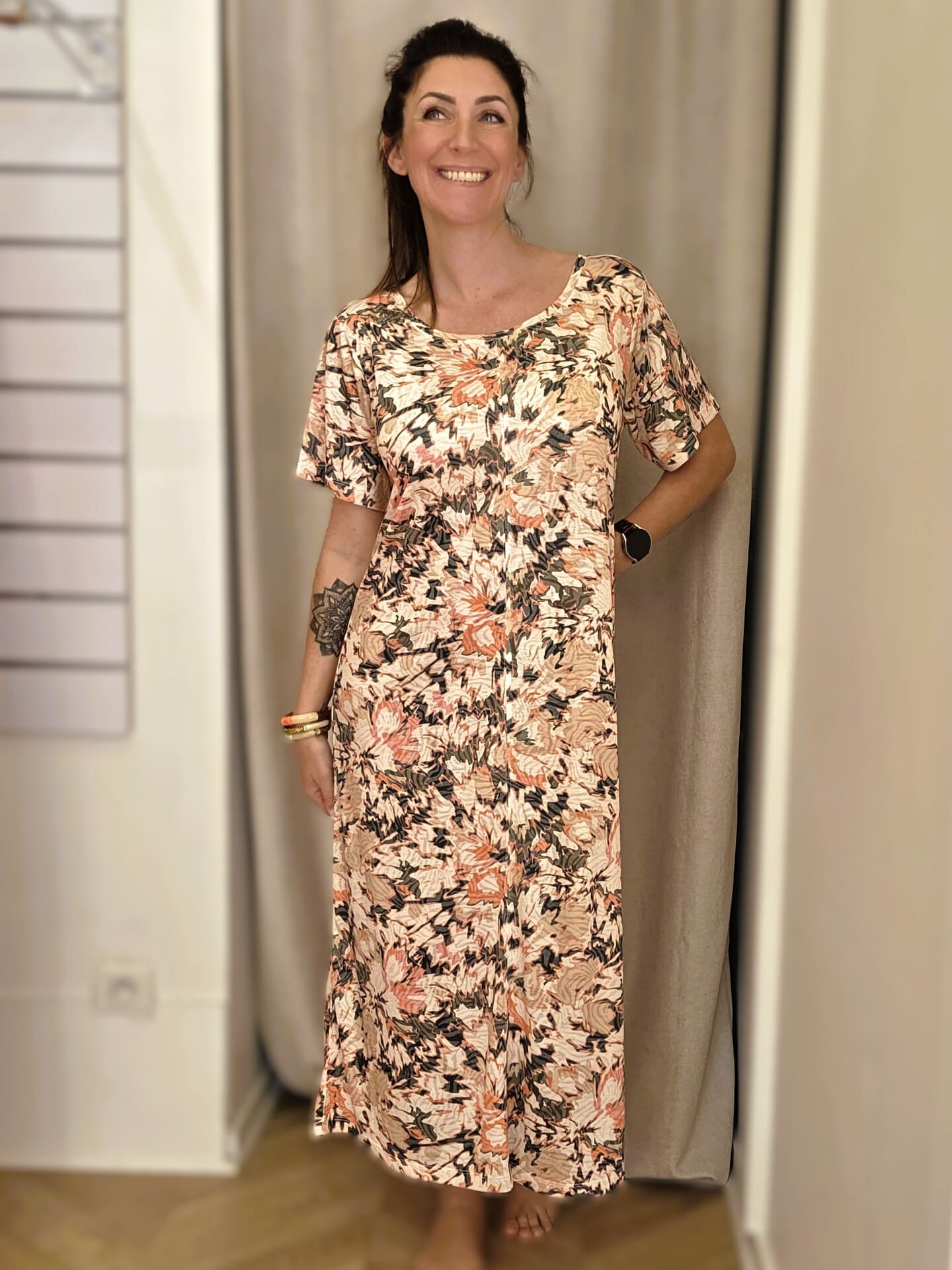 Robe Sévane imprimée fluide – Image 3