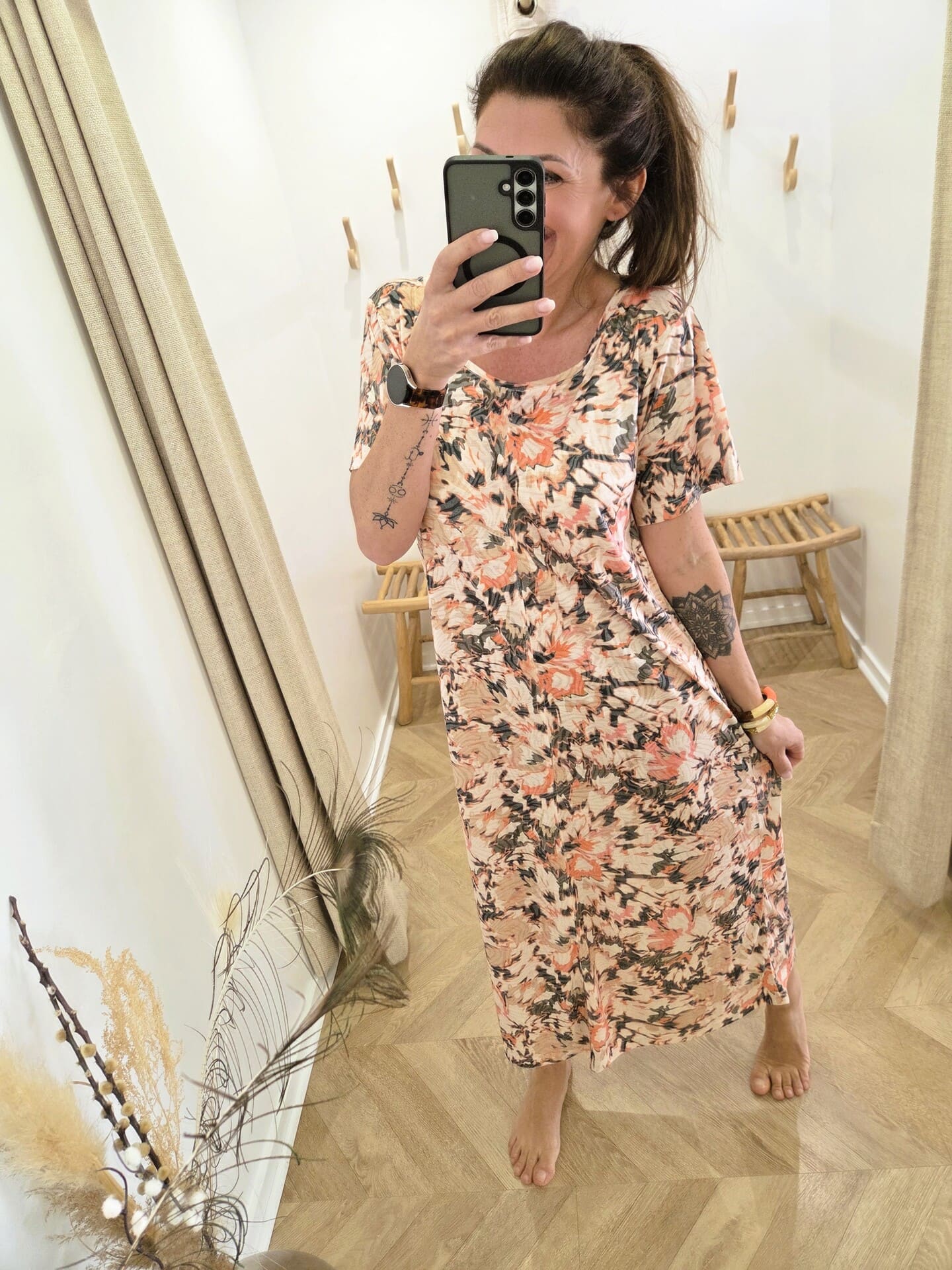 Robe Sévane imprimée fluide – Image 4