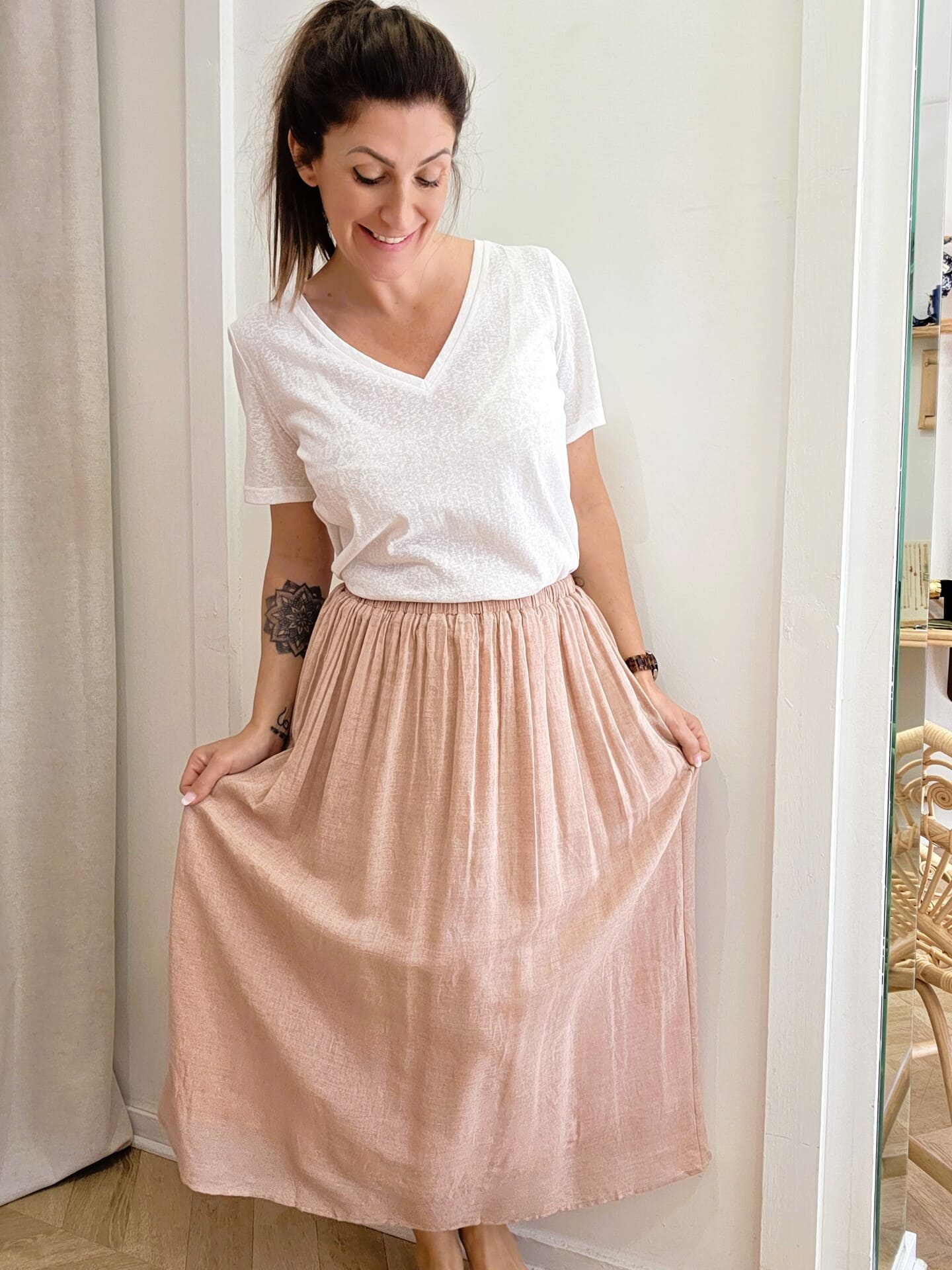 Jupe Meliora fluide avec fils de lurex – Image 3