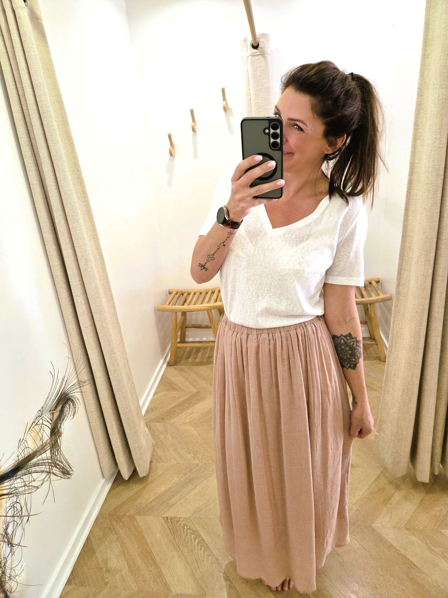 Jupe Meliora fluide avec fils de lurex – Image 4