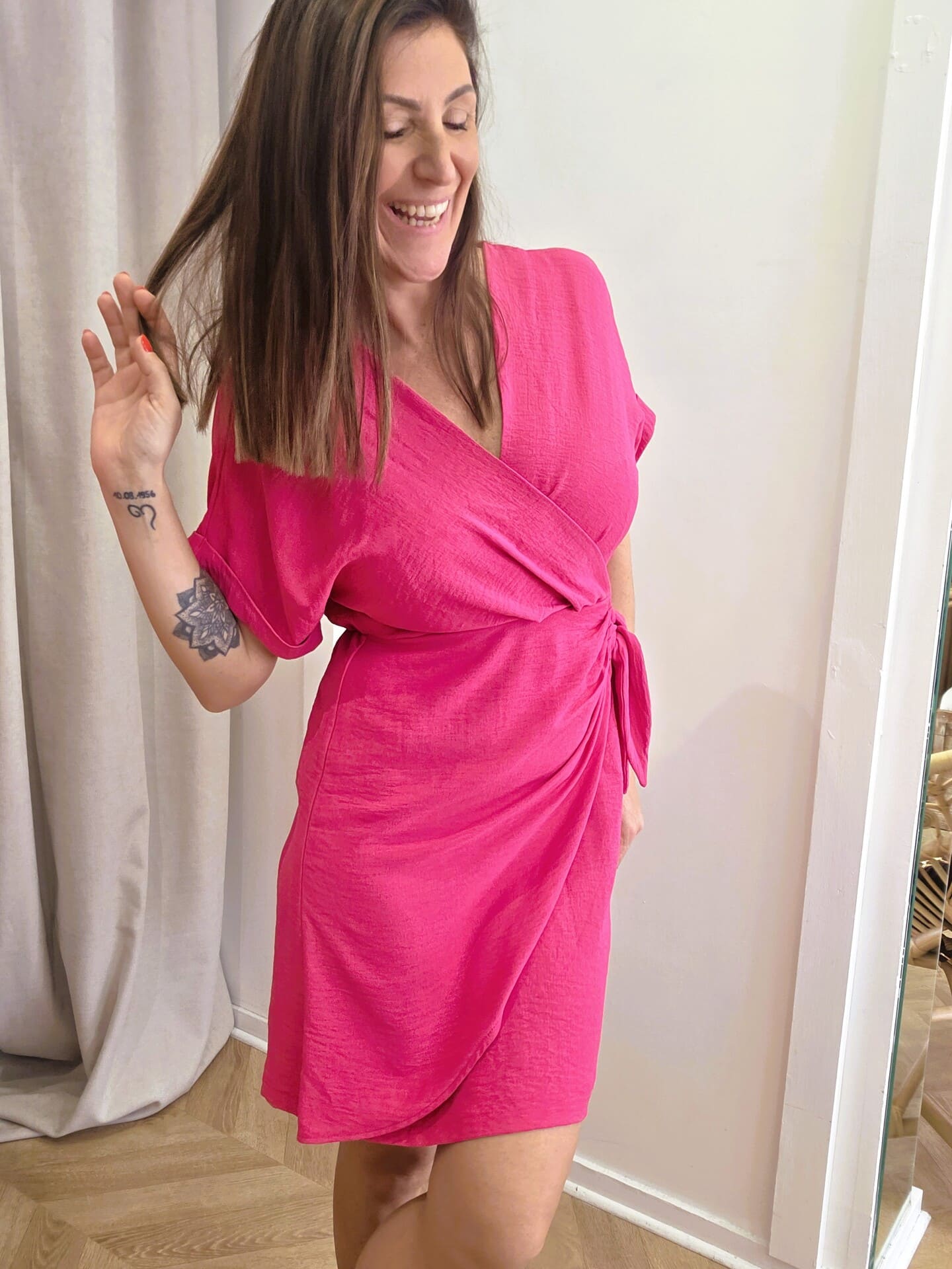 Robe Clara fushia effet portefeuille 🇫🇷 – Image 3