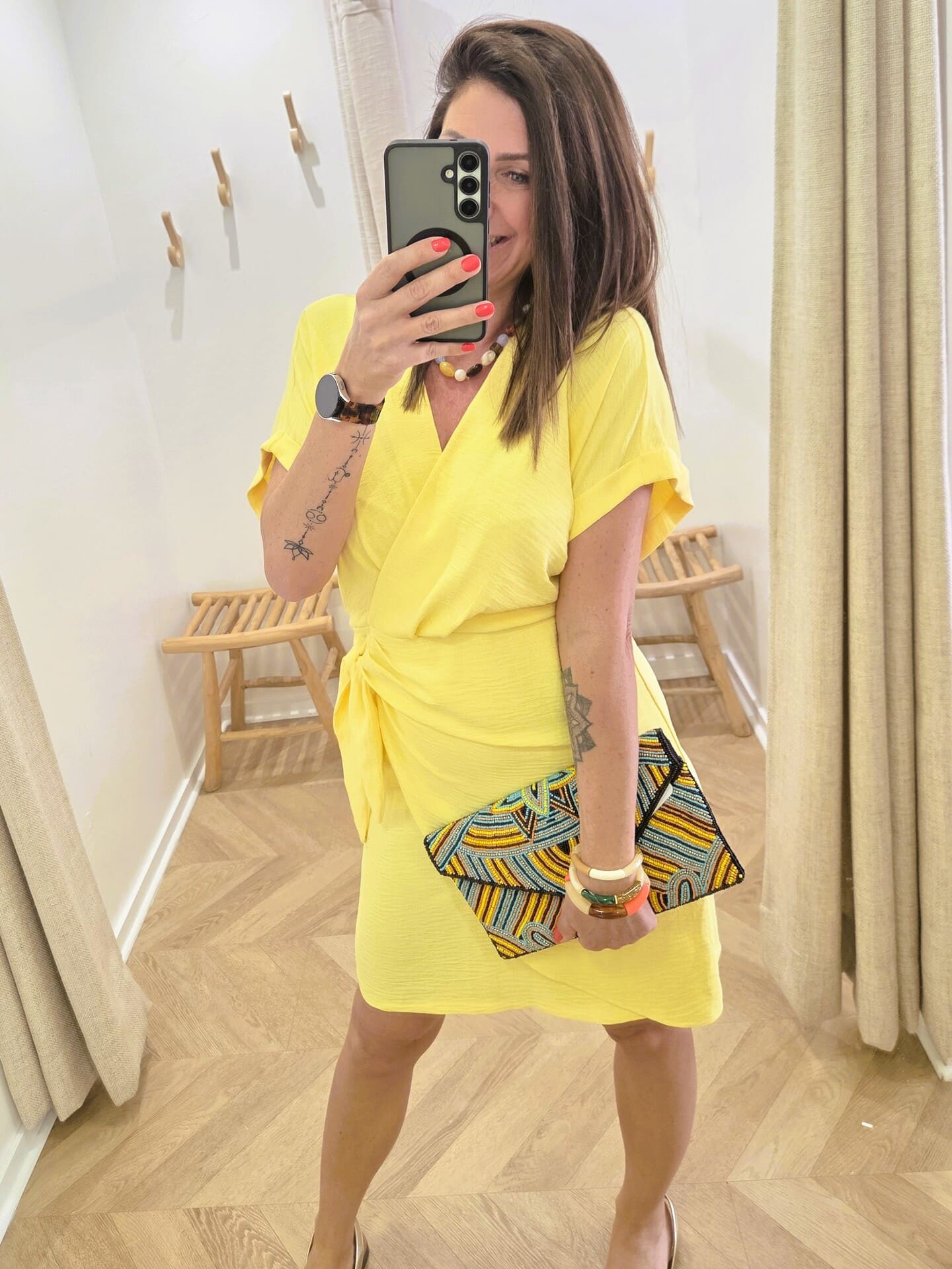 Robe Clara citron effet portefeuille 🇫🇷 – Image 6