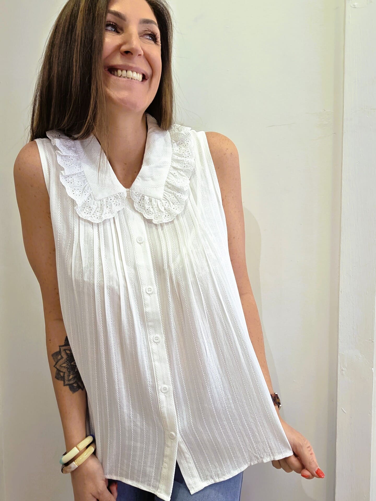 Chemisier Claudine blanc