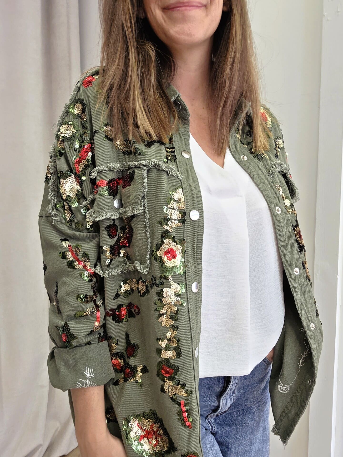 Veste Tabata en coton avec sequins – Image 6
