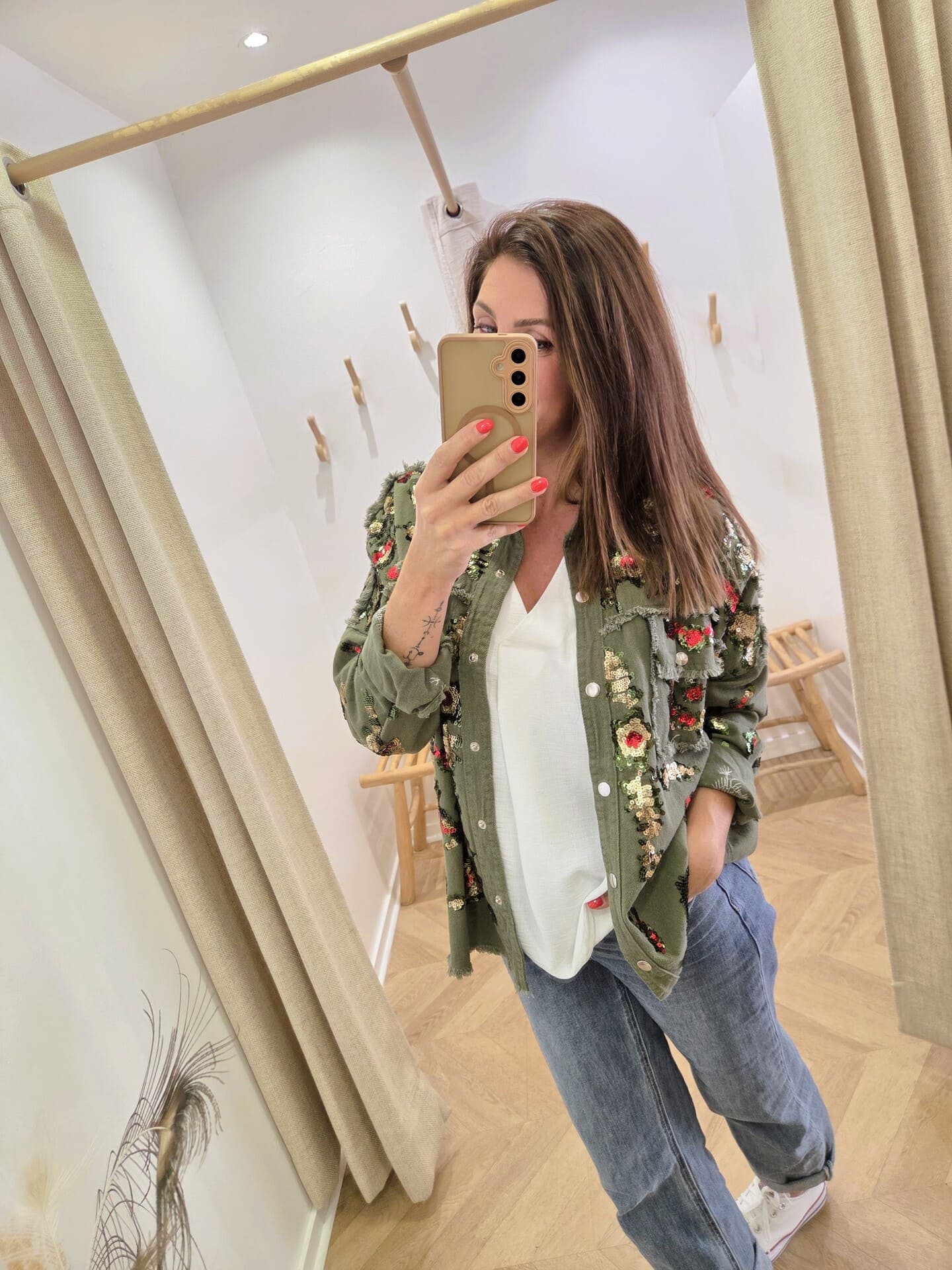Veste Tabata en coton avec sequins – Image 8
