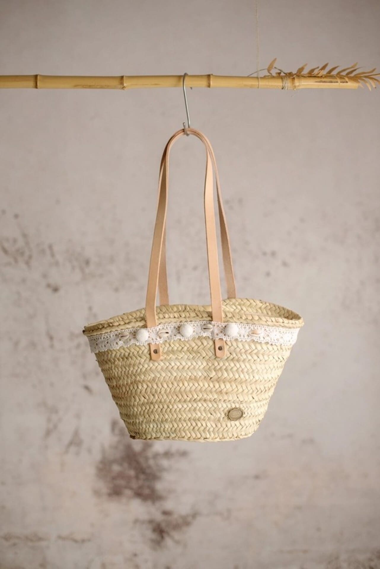 Panier raphia avec fermeture