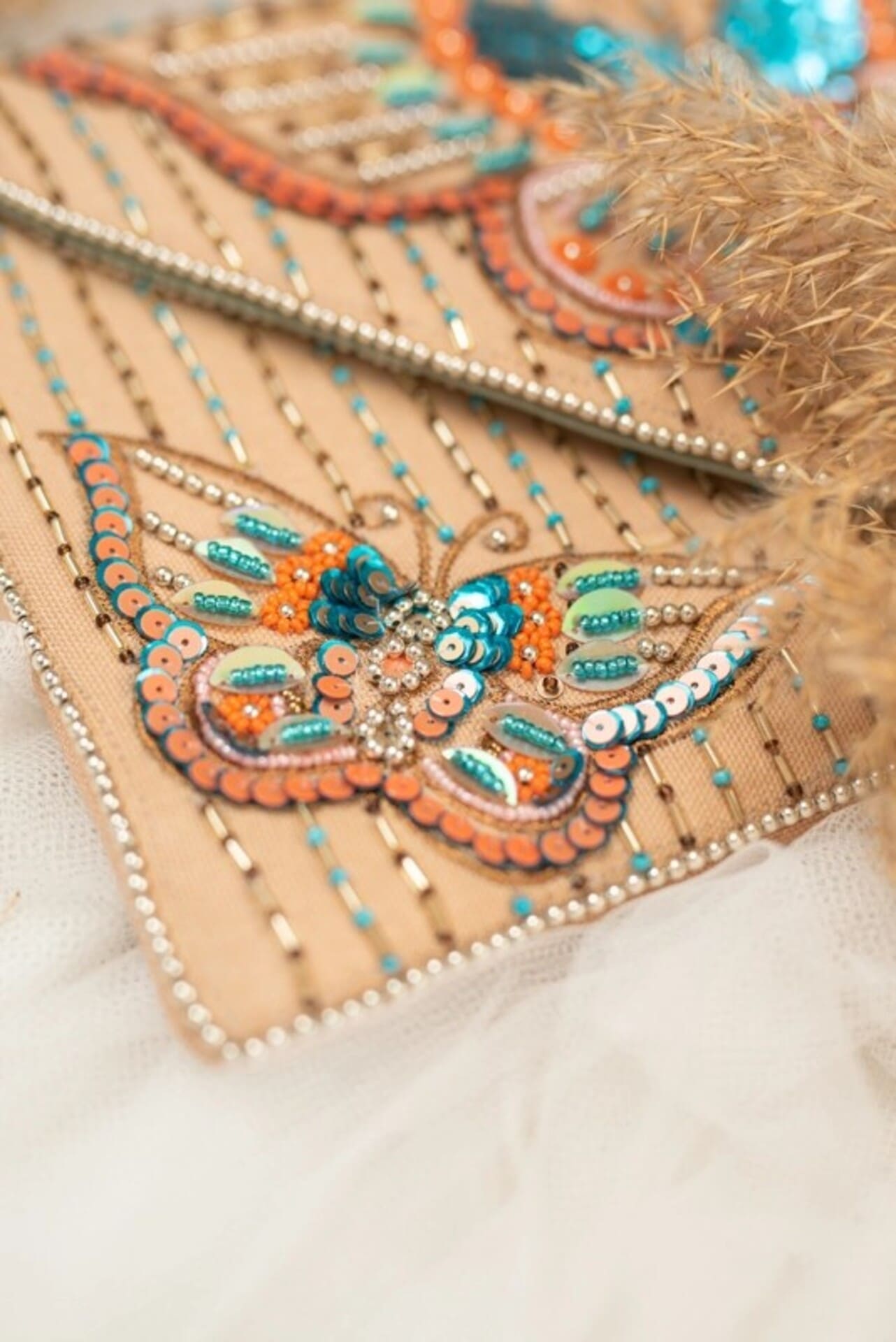 Pochette perlée papillons – Image 3
