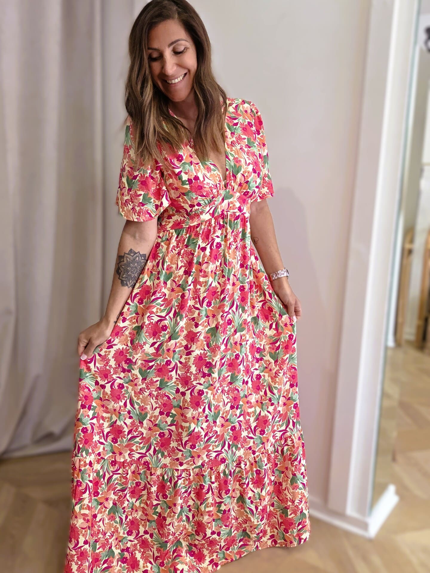Robe Sofia fleurie jaune en viscose 🇫🇷 – Image 5